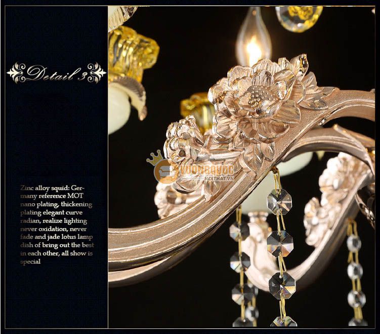 Đèn chùm pha lê nến trang trí nhập khẩu CM226-14